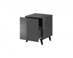 NOPTIERA, CAMA-REJA-NIGHT CABINET-BI/BI, DIN PLACI LAMINATE SI MDF DIVERSE NUANTE, DESIGN MODERN - Img 6