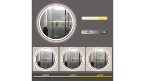 OGLINDA BAIE REA MMJ, CU LED, 90CM, CUPRU PERIAT, DIN STICLA, CALITATE SUPERIOARA - Img 6
