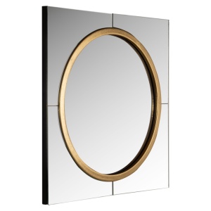 OGLINDA BRIANA GOLD, MI-0098, CONFECTIONATA DIN METAL, STICLA SI MDF, STIL MODERN - Img 2