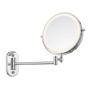 OGLINDA CU LED, PENTRU MACHIAJ GLOW, CROM, CONFECTIONATA DIN METAL SI STICLA - Img 8