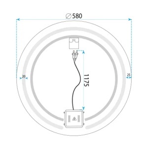 OGLINDA PENTRU BAIE, CU LED, MODERN 60 CM, CALITATE SUPERIOARA - Img 8