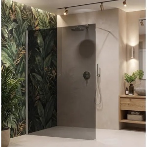 PARAVAN DE DUS FLEXI 130, GRI/CROM, CALITATE SUPERIOARA
