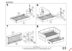 PAT DUBLU SANNA, 90X200, GRI, DIN LEMN MASIV SI STOFA, STIL MODERN - Img 4