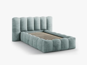 PAT SINGLE LUPINE, ALBASTRU DESCHIS, CU TAPPITERIE DIN TEXTIL CHENILLE PERFECT HARMONY, MICADONI - Img 3