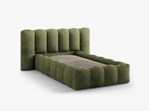 PAT SINGLE LUPINE, VERDE, CU TAPITERIE DIN TEXTIL CHENILLE PERFECT HARMONY, MICADONI - Img 3
