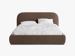 PAT TAPITAT, MURADA, 180x200, CIOCOLATIU, CU TAPITERIE DIN TEXTIL CATIFEA SALVADOR, MICADONI