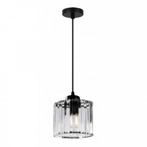 PENDUL BLACK CRYSTAL APP511-1CP, 14X90, NEGRU, DIN METAL SI STICLA, STIL MODERN, TU - Img 2