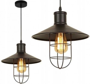 PENDUL CRATO APP160-1CP, 30x25 cm, NEGRU, DIN ALUMINIU, STIL MODERN, TU - Img 1
