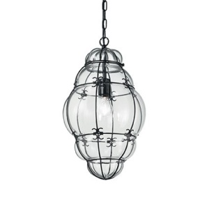 PENDUL DESIGN RUSTIC, ANFORA SP1 BIG, NEGRU, IDEAL LUX - Img 1
