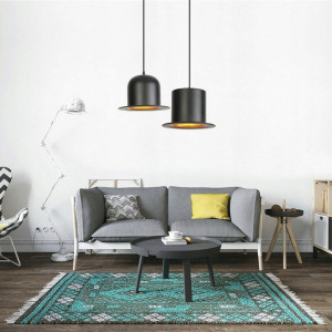 PENDUL EDISON MELONIK HAT APP289-1CP, 16,5x25,5 cm, NEGRU SI AURIU, DIN METAL, STIL MODERN, TU - Img 5