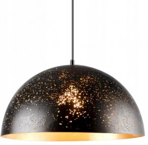 PENDUL EDISON OPENWORK APP232-1CP, 22x30 cm, NEGRU SI AURIU, DIN METAL, STIL MODERN, TU - Img 3