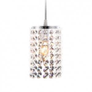 PENDUL GLAMOR CRYSTAL APP730-1CP, 103x11 cm, ARGINTIU, DIN METAL DE INALTA CALITATE SI CRISTALE, STIL MODERN, TU - Img 2