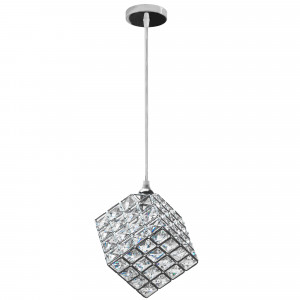 PENDUL GLAMOR CUBE APP721-1CP, 12X12 cm, CROM ARGINTIU, DIN METAL CROMAT SI STICLA, STIL MODERN, TU - Img 2
