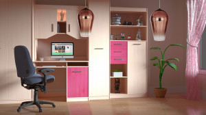 PENDUL ROSE GOLD APP324-1CP, 18x30 cm, ROZ AURIU, DIN STICLA, STIL MODERN, TU - Img 2