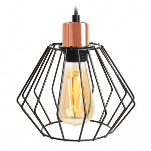 PENDUL SIENA GY180404, LOFT STYLE, 15x20x85 cm, NEGRU SI ROZ AURIU, DIN OTEL SI METAL DE INALTA CALITATE, STIL MODERN/LOFT, TU - Img 4