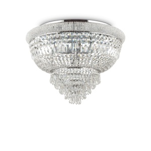 PLAFONIERA DUBAI PL24, CROM, DIN CRISTAL, STIL CLASIC