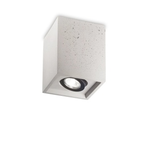 PLAFONIERA OAK PL1 SQUARE, CIMENT, DIN METAL, STIL MODERN