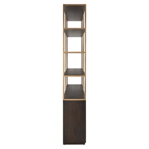 RAFT ORGANIZATOR CARTER 214130, CONFECTIONAT DIN METAL, LEMN DE STEJAR, FURNIR SI PAL, CULOARE AURIE/MARO, STIL MODERN - Img 3