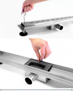 RIGOLA DUS, REA LINE 2, 80 CM, DESIGN ATRACTIV, CALITATE SUPERIOARA, REA - Img 3