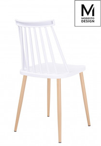 SCAUN ALB DIN POLIPROPILENA RIBS STIL MODERN - Img 2