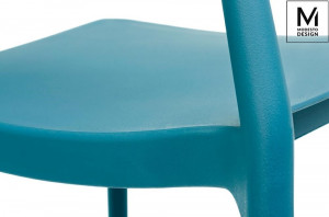 SCAUN ALBASTRU/TURCCOAZ DIN POLIPROPILENA FLEX STIL MODERN - Img 5