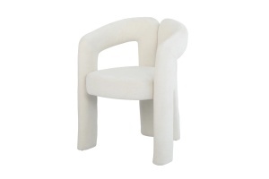 SCAUN, ARCH, REALIZAT DIN TEXTIL BOUCLE ALB/CREM, DESIGN MODERN, ARTIM GROUP SELECTION