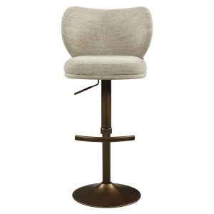 SCAUN BAR AMELY, DIN METAL SI TEXTIL, DE CULOARE CUPRU/CREM, RICHMOND INTERIORS - Img 2