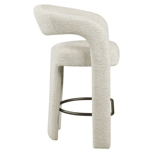 SCAUN BAR, DIN METAL/LEMN SI TEXTIL, CULOARE BEJ NATUR, RICHMOND INTERIORS - Img 5