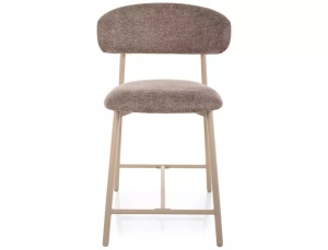 SCAUN BAR ELTON H2 BREGO, BEJ 34/CREM, TAPITERIE DIN TEXTIL SI PICIOARE DIN METAL, STIL MODERN