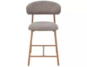 SCAUN BAR ELTON H2, CAPPUCCINO 256/STEJAR, TAPITERIE DIN TEXTIL SI PICIOARE DIN METAL, STIL MODERN - Img 4