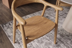SCAUN BESTSELLER, KENNEDY, CU BRATE, REALIZAT DIN LEMN DE PIN, CULOARE NATUR, INVICTA INTERIOR - Img 6