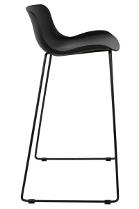 SCAUN DE BAR COMA 76, NEGRU, CONFECTIONAT DIN POLIPROPILENA SI METAL, STIL MODERN - Img 2