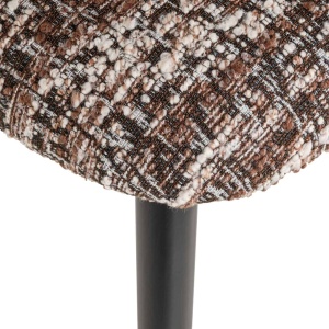 SCAUN DE BAR DANTES, 214152, CONFECTIONAT DIN POLIESTER, METAL SI SPUMA, MARON/NEGRU, STIL MODERN - Img 6