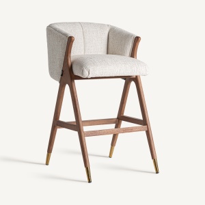 SCAUN DE BAR DOUZE 97CM, DIN METAL, LEMN SI TEXTIL, STIL MODERN, VICAL HOME
