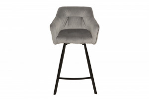 SCAUN DE BAR, GRI ARGINTIU, LOFT, COD 39079, DESIGN VINTAGE - Img 2