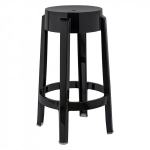 SCAUN DE BAR NEGRU HOKER CHARLES 75, STIL MODERN - Img 1