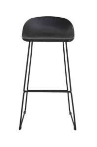 SCAUN DE BAR ROLF 66, NEGRU, DIN METAL SI POLIPROPILENA, STIL MODERN - Img 2