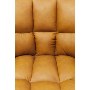 SCAUN DE BAR THINKTANK 2, CONFECTIONAT DIN PIELE ECOLOGICA SI METAL, MARO/NEGRU, STIL MODERN - Img 4