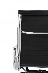 SCAUN DE BIROU AERON PRESTIGE PLUS, NEGRU/CROM, PIELE NATURALA SI METAL, STIL MODERN - Img 5