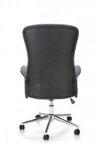 SCAUN DE BIROU ARGENTO, GRAFIT/NEGRU/CROM, TAPITERIE DIN PIELE ECOLOGICA/STOFA SI PICIOARE DIN METAL, STIL MODERN - Img 2