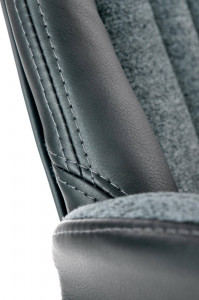 SCAUN DE BIROU ARGENTO, GRAFIT/NEGRU/CROM, TAPITERIE DIN PIELE ECOLOGICA/STOFA SI PICIOARE DIN METAL, STIL MODERN - Img 5