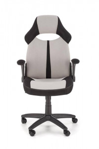 SCAUN DE BIROU BLOOM, GRI/NEGRU, TAPITERIE DIN STOFA/PLASA SI PICIOARE DIN METAL, STIL MODERN - Img 4