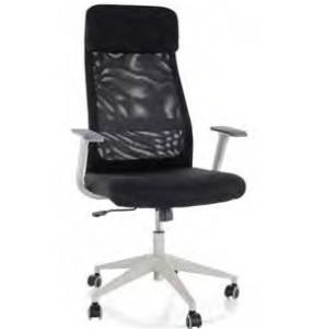 SCAUN DE BIROU Q-861R, NEGRU, CU FUNCTIE TILT, TAPITERIE DIN TEXTIL SI PLASA SI PICIOR DIN METAL, STIL MODERN - Img 2