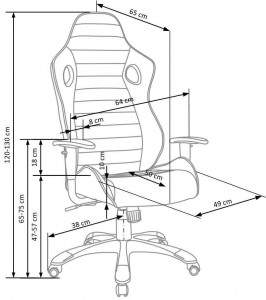 SCAUN DE BIROU RANGER, GRI/NEGRU, TAPITERIE DIN STOFA SI PICIOARE DIN METAL, STIL MODERN - Img 3