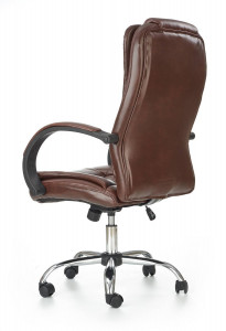 SCAUN DE BIROU RELAX, MARO/CROM, TAPITERIE DIN PIELE ECOLOGICA SI PICIOARE DIN METAL, STIL MODERN - Img 3
