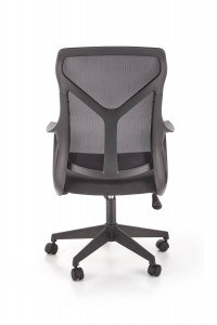 SCAUN DE BIROU SANTO, NEGRU/NEGRU, TAPITERIE DIN STOFA/PLASA SI PICIOARE DIN METAL, STIL MODERN - Img 2