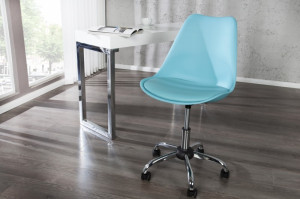 SCAUN DE BIROU TURCOAZ SCANDINAVIA II 38221 DESIGN SCANDINAV - Img 1