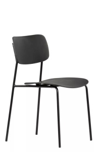 SCAUN DE CAFENEA/RESTAURANT, PLASTIC SI METAL, DE CULOARE NEAGRA