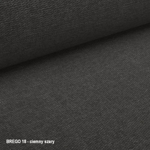 SCAUN DINING ALAN, GRI INCHIS 18/NEGRU MAT, TAPITERIE DIN STOFA BREGO SI PICIOARE DIN METAL, STIL MODERN - Img 3