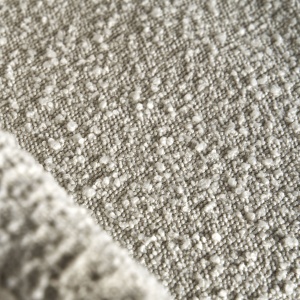 SCAUN DINING, ALVRA, DIN MDF SI TEXTIL BOUCLE, CULOARE ALB/GALBUI, STIL ART DECO, VICAL HOME - Img 6